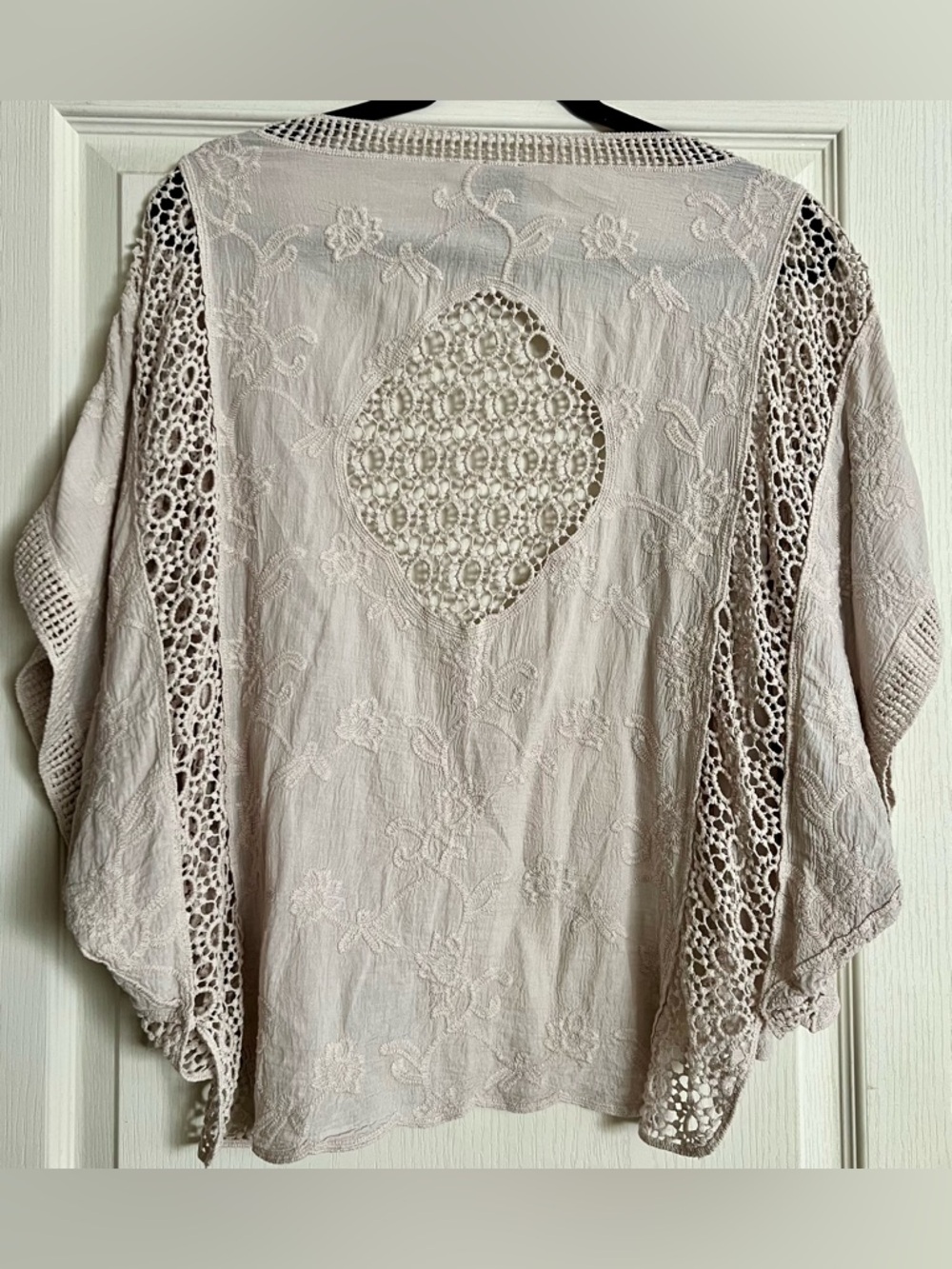 Crochet Embroidered Shawl - Picture 7 of 7